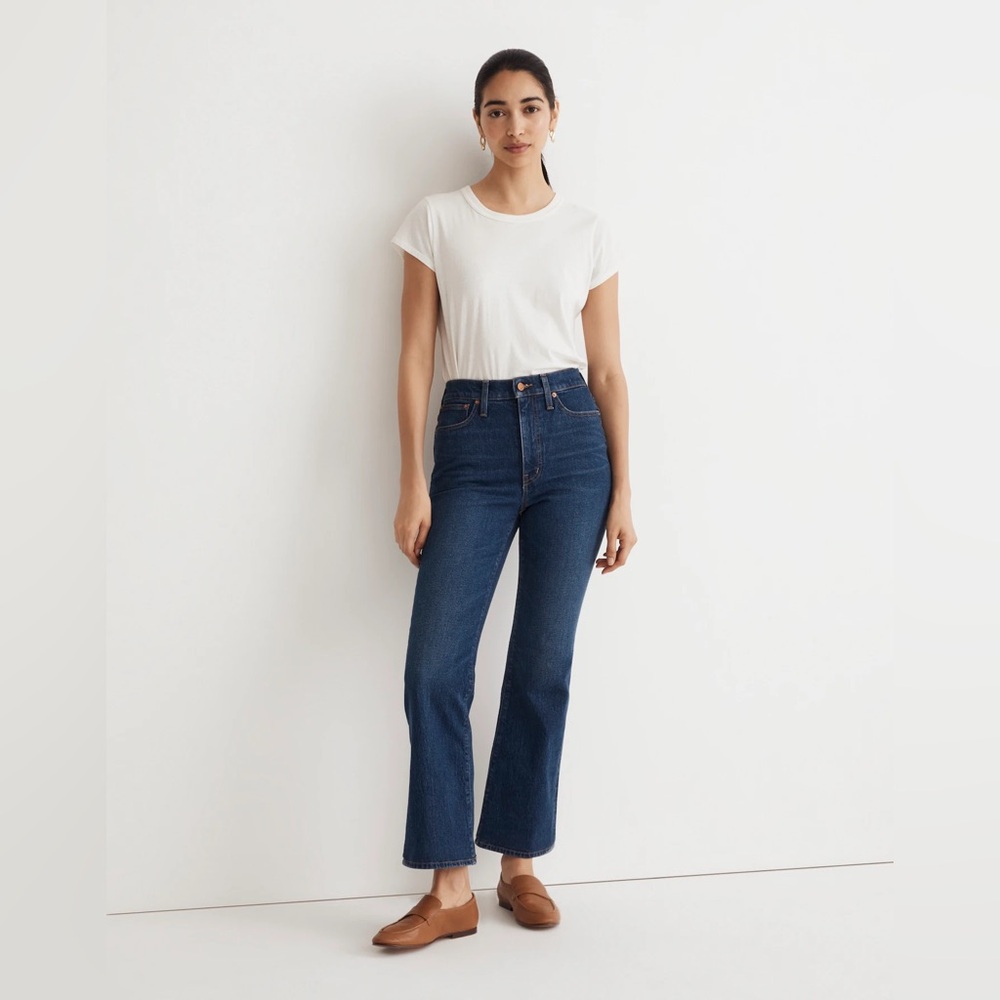 NWT Madewell The Perfect Vintage Flare Crop Jeans